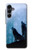 S4053 遠吠えする2匹のオオカミのカップル Two Wolves Couple Howling Forest Samsung Galaxy A16 5G バックケース、フリップケース・カバー