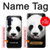 S4049 舌を出した可愛いパンダ Cute Panda Stick Out Tongue Samsung Galaxy A17 バックケース、フリップケース・カバー