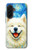 S4064 笑顔の犬 ゴッホの星月夜 Smile Dog Van Gogh Starry Night Samsung Galaxy A36 バックケース、フリップケース・カバー
