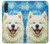 S4064 笑顔の犬 ゴッホの星月夜 Smile Dog Van Gogh Starry Night Samsung Galaxy A50 バックケース、フリップケース・カバー