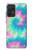 S4033 パステルカラーのタイダイ染め Pastel Color Tie Dye Samsung Galaxy A52, Galaxy A52 5G バックケース、フリップケース・カバー
