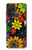 S4043 カラフルな花の漫画 Colorful Flowers Cartoon Samsung Galaxy A52, Galaxy A52 5G バックケース、フリップケース・カバー