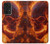 S4062 火の頭蓋骨 Fire Skull Samsung Galaxy A53 5G バックケース、フリップケース・カバー