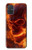 S4062 火の頭蓋骨 Fire Skull Samsung Galaxy A71 5G バックケース、フリップケース・カバー