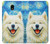 S4064 笑顔の犬 ゴッホの星月夜 Smile Dog Van Gogh Starry Night Samsung Galaxy J3 (2018), J3 Star, J3 V 3rd Gen, J3 Orbit, J3 Achieve, Express Prime 3, Amp Prime 3 バックケース、フリップケース・カバー