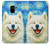 S4064 笑顔の犬 ゴッホの星月夜 Smile Dog Van Gogh Starry Night Samsung Galaxy A8 (2018) バックケース、フリップケース・カバー