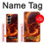 S4062 火の頭蓋骨 Fire Skull Samsung Galaxy Z Fold 7 バックケース、フリップケース・カバー