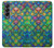 S4071 カラフルな人魚の鱗 Colorful Mermaid Scale Samsung Galaxy Z Fold 4 バックケース、フリップケース・カバー