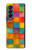 S4077 水彩画 カラフルなチェック柄 Water Color Painting Colorful Check Pattern Samsung Galaxy Z Fold 4 バックケース、フリップケース・カバー