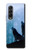 S4053 遠吠えする2匹のオオカミのカップル Two Wolves Couple Howling Forest Samsung Galaxy Z Fold 3 5G バックケース、フリップケース・カバー
