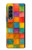 S4077 水彩画 カラフルなチェック柄 Water Color Painting Colorful Check Pattern Samsung Galaxy Z Fold 3 5G バックケース、フリップケース・カバー