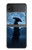 S4034 侍の月夜 Samurai Moon Night Samsung Galaxy Z Flip 4 バックケース、フリップケース・カバー