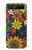 S4043 カラフルな花の漫画 Colorful Flowers Cartoon Samsung Galaxy Z Flip 5G バックケース、フリップケース・カバー