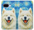 S4064 笑顔の犬 ゴッホの星月夜 Smile Dog Van Gogh Starry Night Google Pixel 9a バックケース、フリップケース・カバー