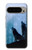 S4053 遠吠えする2匹のオオカミのカップル Two Wolves Couple Howling Forest Google Pixel 9 Pro XL バックケース、フリップケース・カバー