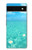 S4066 夏の海のビーチ Summer Ocean Beach Google Pixel 6a バックケース、フリップケース・カバー