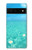 S4066 夏の海のビーチ Summer Ocean Beach Google Pixel 6 バックケース、フリップケース・カバー