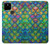 S4071 カラフルな人魚の鱗 Colorful Mermaid Scale Google Pixel 4a 5G バックケース、フリップケース・カバー