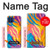 S4037 カラフルなシマウマ柄 Colorful Zebra Pattern Motorola One 5G バックケース、フリップケース・カバー