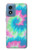 S4033 パステルカラーのタイダイ染め Pastel Color Tie Dye Motorola Moto G Play 4G (2024) バックケース、フリップケース・カバー