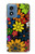 S4043 カラフルな花の漫画 Colorful Flowers Cartoon Motorola Moto G Play 4G (2024) バックケース、フリップケース・カバー