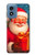 S4046 ハッピーサンタ Happy Santa Motorola Moto G Play 4G (2024) バックケース、フリップケース・カバー