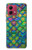 S4071 カラフルな人魚の鱗 Colorful Mermaid Scale Motorola Moto G84 バックケース、フリップケース・カバー