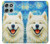 S4064 笑顔の犬 ゴッホの星月夜 Smile Dog Van Gogh Starry Night Motorola Moto G56 バックケース、フリップケース・カバー