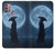 S4034 侍の月夜 Samurai Moon Night Motorola Moto G30, G20, G10 バックケース、フリップケース・カバー