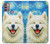 S4064 笑顔の犬 ゴッホの星月夜 Smile Dog Van Gogh Starry Night Motorola Moto G30, G20, G10 バックケース、フリップケース・カバー