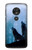 S4053 遠吠えする2匹のオオカミのカップル Two Wolves Couple Howling Forest Motorola Moto G7 Power バックケース、フリップケース・カバー