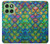 S4071 カラフルな人魚の鱗 Colorful Mermaid Scale Motorola Edge 60 バックケース、フリップケース・カバー