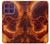 S4062 火の頭蓋骨 Fire Skull Motorola Edge 60 Pro バックケース、フリップケース・カバー