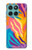 S4037 カラフルなシマウマ柄 Colorful Zebra Pattern Motorola Edge 60 Fusion バックケース、フリップケース・カバー