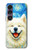 S4064 笑顔の犬 ゴッホの星月夜 Smile Dog Van Gogh Starry Night Sony Xperia 1 VII バックケース、フリップケース・カバー