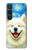 S4064 笑顔の犬 ゴッホの星月夜 Smile Dog Van Gogh Starry Night Sony Xperia 1 VI バックケース、フリップケース・カバー