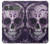 S3582 紫の頭蓋骨 Purple Sugar Skull Sony Xperia 10 VII バックケース、フリップケース・カバー