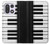 S3078 黒と白のピアノキーボード Black and White Piano Keyboard OnePlus 15 バックケース、フリップケース・カバー