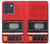 S3204 レッドカセットレコーダーグラフィック Red Cassette Recorder Graphic Motorola Edge 70 バックケース、フリップケース・カバー