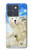 S3794 北極シロクマはシールに恋するペイント Arctic Polar Bear and Seal Paint Motorola Edge 70 バックケース、フリップケース・カバー