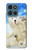 S3794 北極シロクマはシールに恋するペイント Arctic Polar Bear and Seal Paint Motorola Moto G (2026), G Play (2026) バックケース、フリップケース・カバー