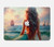 S4006 油絵 人魚 Oil Painting Mermaid MacBook Air 15″ (2023,2024,2025) - A2941, A3114, 3241 ケース・カバー