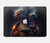 S3972 焦げたアコースティックギターのグラフィック Burned Acoustic Guitar Graphic MacBook Air 13″ (2022,2025) - A2681, A3113, A3240 ケース・カバー