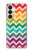 S2362 カラフルなシェブロンジグザグパターン Rainbow Colorful Shavron Zig Zag Pattern Samsung Galaxy S26 バックケース、フリップケース・カバー