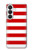 S2364 赤と白のストライプ Red and White Striped Samsung Galaxy S26 バックケース、フリップケース・カバー