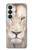 S2399 ホワイトライオンの顔 White Lion Face Samsung Galaxy S26 バックケース、フリップケース・カバー