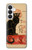 S2739 チャットノワール 黒猫 ヴィンテージ Chat Noir Black Cat Vintage Samsung Galaxy S26 バックケース、フリップケース・カバー