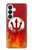 S2803 火災レッドデビル槍シンボル Fire Red Devil Spear Symbol Samsung Galaxy S26 バックケース、フリップケース・カバー