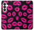 S2933 ピンクの唇のキス Pink Lips Kisses on Black Samsung Galaxy S26 バックケース、フリップケース・カバー