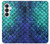 S3047 緑人魚のスケール Green Mermaid Fish Scale Samsung Galaxy S26 バックケース、フリップケース・カバー